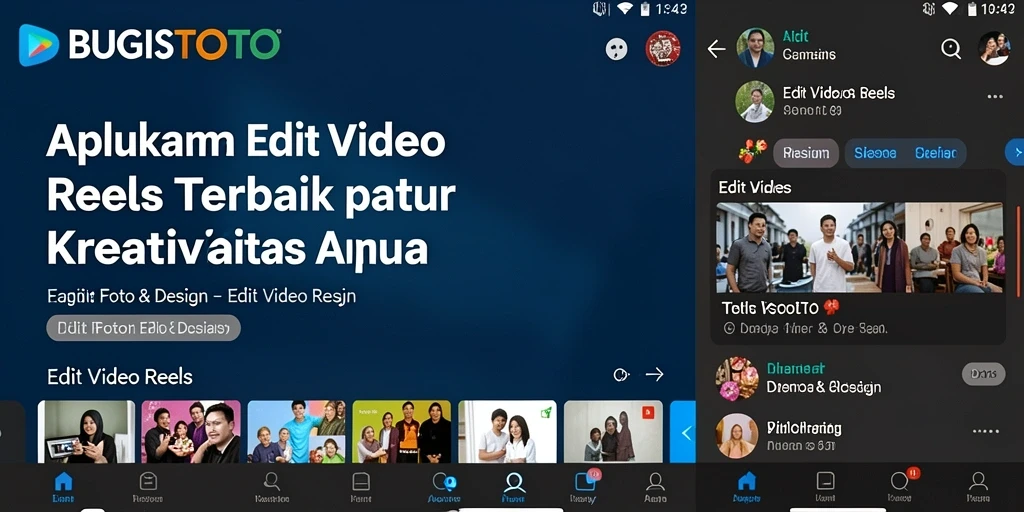 Antarmuka pengguna BUGISTOTO untuk edit video reels yang intuitif.