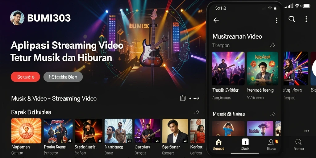 Antarmuka BUMI303 yang menarik dan fungsional untuk Streaming Video.