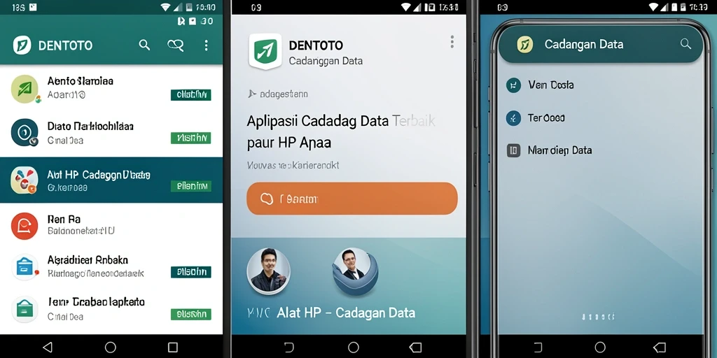 Tampilan antarmuka DENTOTO untuk cadangan data yang mudah digunakan.