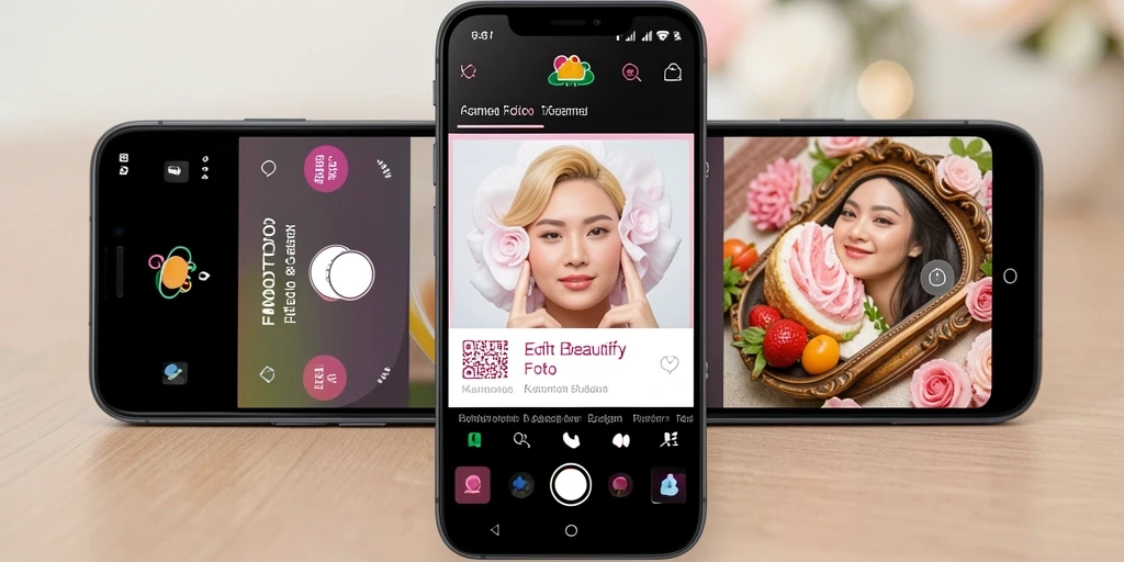 Antarmuka FOMOTOTO dengan fitur Kamera Beautify yang menarik