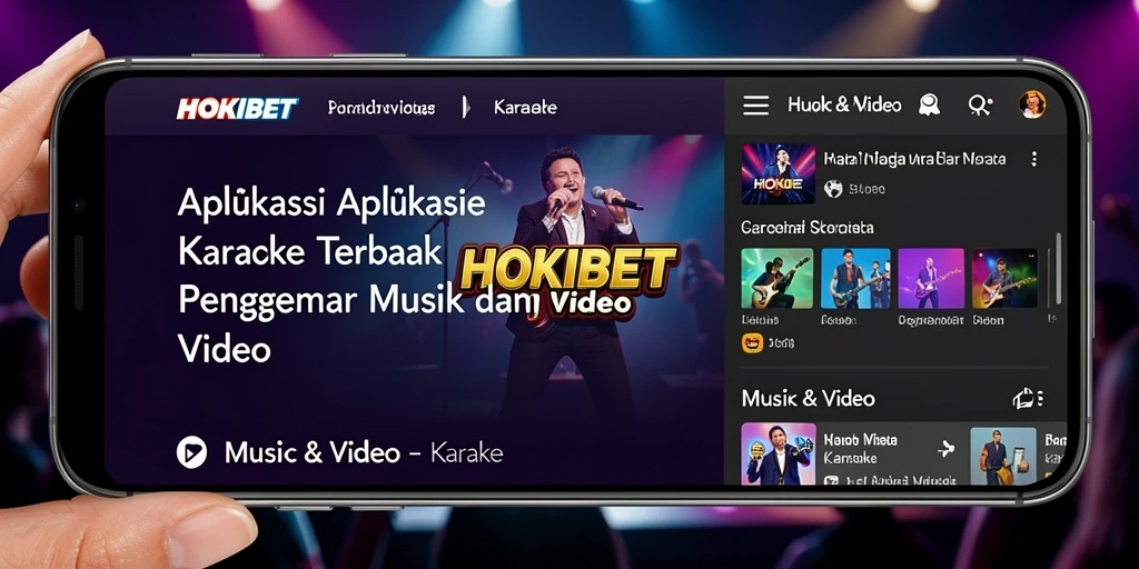 Tampilan antarmuka HOKIBET dengan fitur karaoke yang menarik.