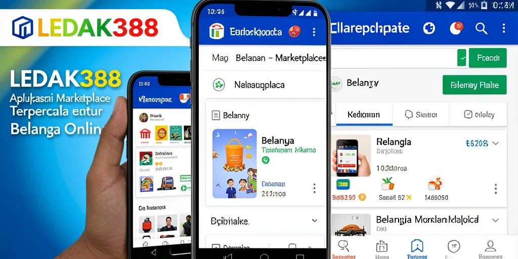 Antarmuka aplikasi LEDAK388 yang mudah digunakan untuk belanja online.