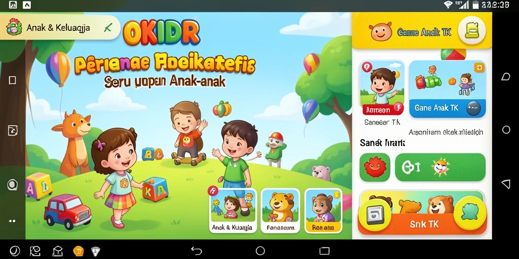 Tampilan antarmuka utama OKIDR yang ceria dan interaktif.