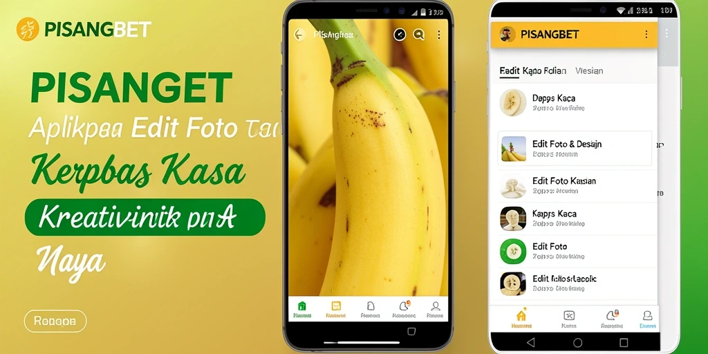 Antarmuka PISANGBET yang menarik untuk Edit Foto Kertas Kaca.