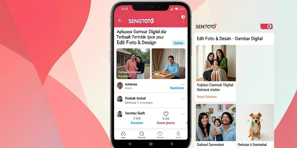 Antarmuka SENGTOTO menampilkan alat Gambar Digital yang lengkap.