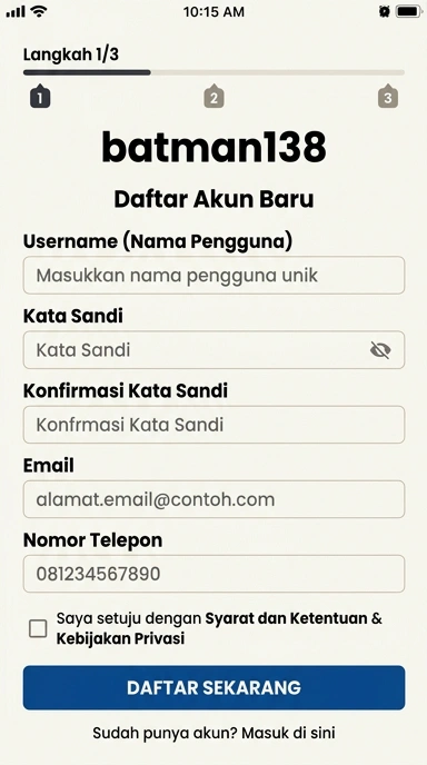 Panduan Registrasi Akun Batman138 untuk Pengguna Android